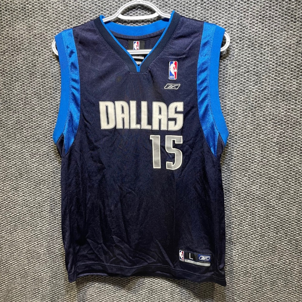 Reebok Dallas Mavericks NBA Jersey Boys Youth Large 14-16 Wassef 15 Navy Blue